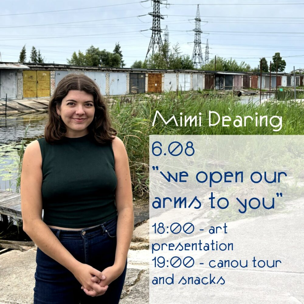 Mimi Dearingi installatsiooni  "Me avame teile oma käed" avamine ja esimese kanuutuur Narva Veneetsias